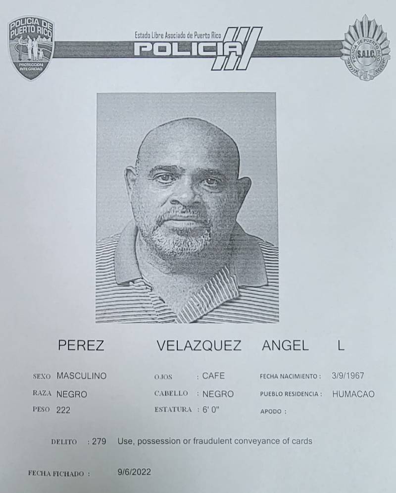 Ficha - Angel L. Perez Velázquez de 55 años y residente de Humacao
