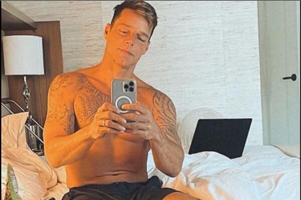 Ricky Martin se deja ver tomando sol completamente desnudo