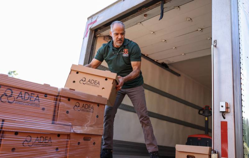 Entregan 950 cajas de alimentos con productos agrícolas