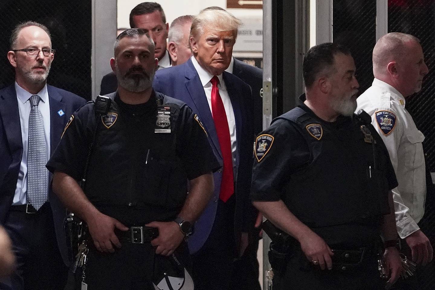 Donald Trump en la corte de Manhattan, New York