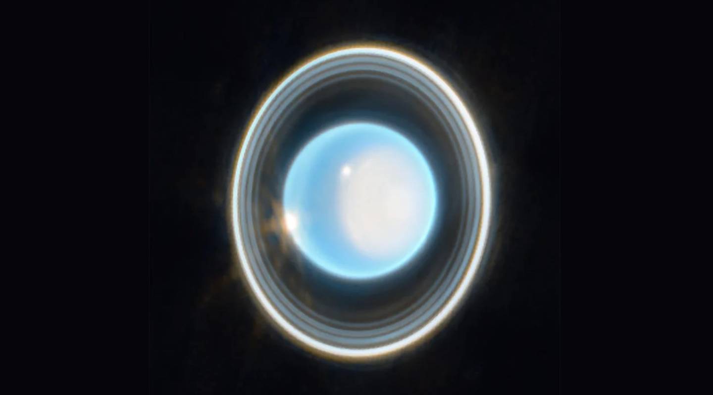 Urano observado por el Webb