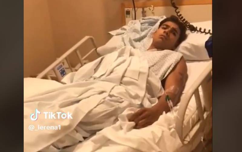Sebastián es viral en TikTok por su reacción al despertar de la anestesia