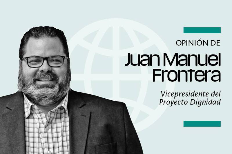 Portada de la columna de Juan Manuel Frontera Suau, con su rostro y cargo en el partido Proyecto Dignidad.