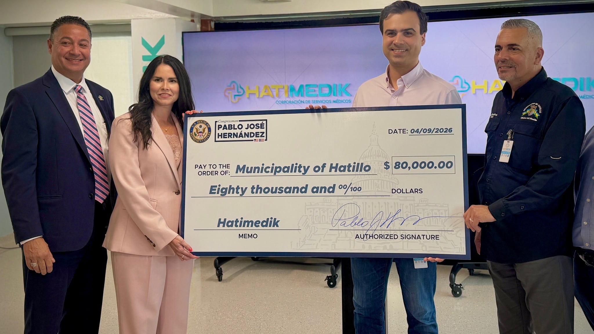 Comisionado Residente entrega $80,000 en Hatillo y evalúa proyectos críticos de infraestructura y mitigación.