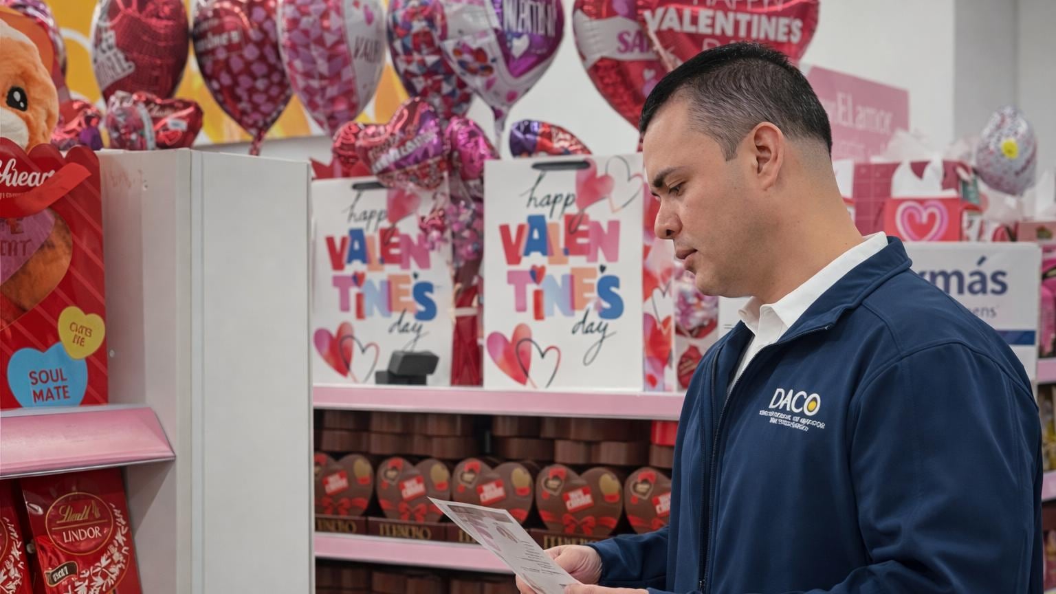 DACO emite avisos de infracción durante operativo por ventas de San Valentín