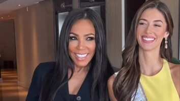 Magali Febles junto a Miss República Dominicana 2023; Mariana Downing.