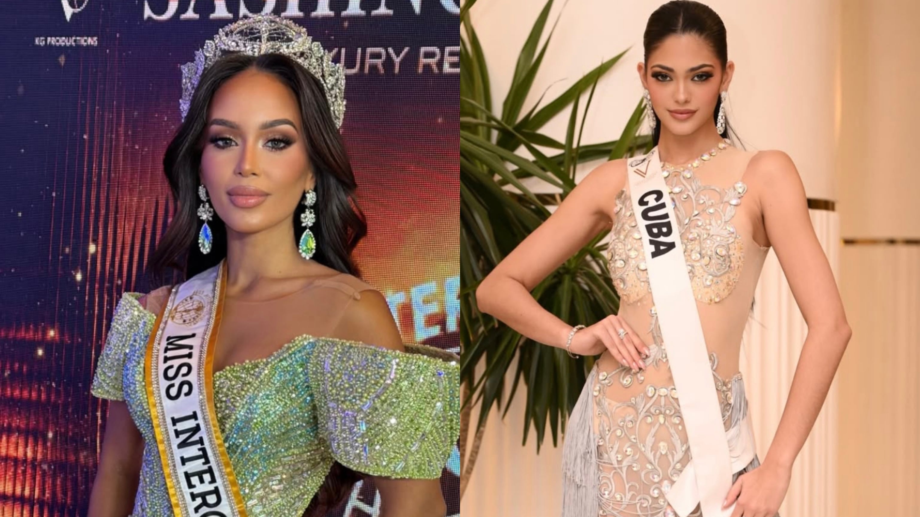 María del Mar Cepero Jiménez (Miss Intercontinental 2024) y Lorena Suárez (Miss Intercontinental Cuba 2025-2026).