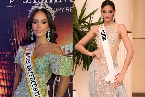 Emotivo momento entre la reina boricua y la primera finalista en la final de Miss Intercontinental 2025-2026