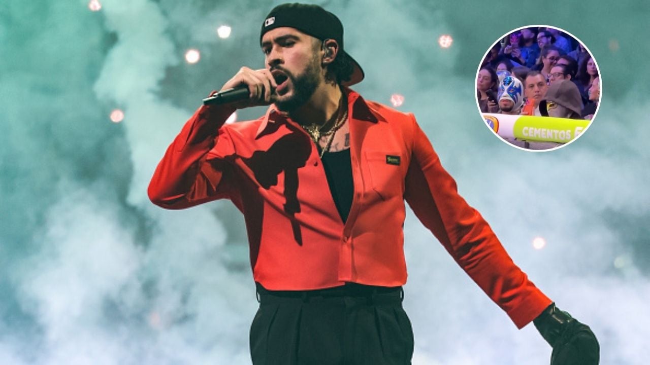 Bad Bunny es captado en función de Lucha Libre del CMLL