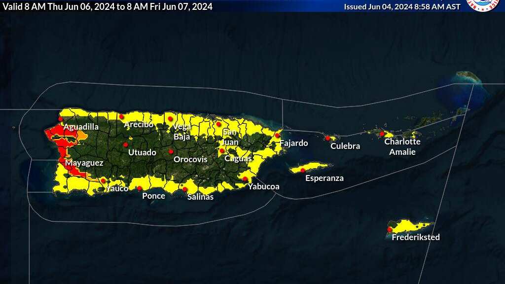 Aviso de calor en efecto para varias regiones de Puerto Rico.