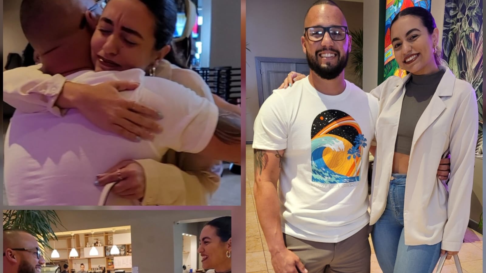 Reencuentro entre Karina Rivera y el joven que le salvó la vida tras lanzarse de un puente.