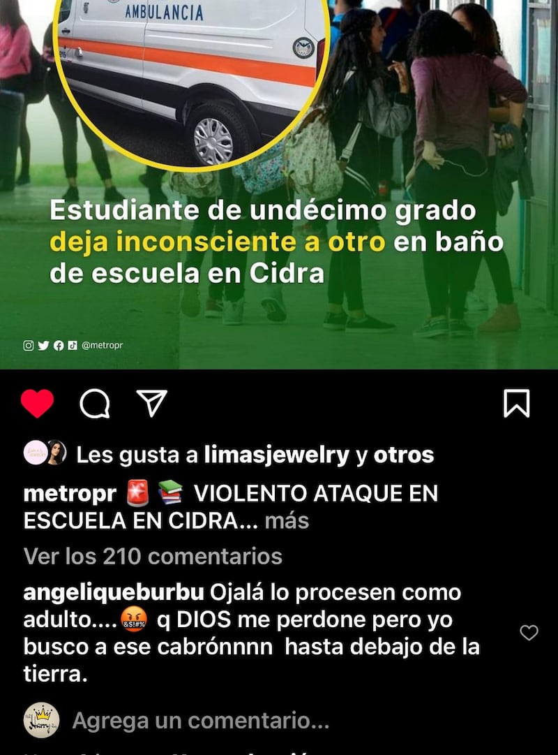 “Burbu” estalla contra menor que agredió a otro en escuela de Cidra.