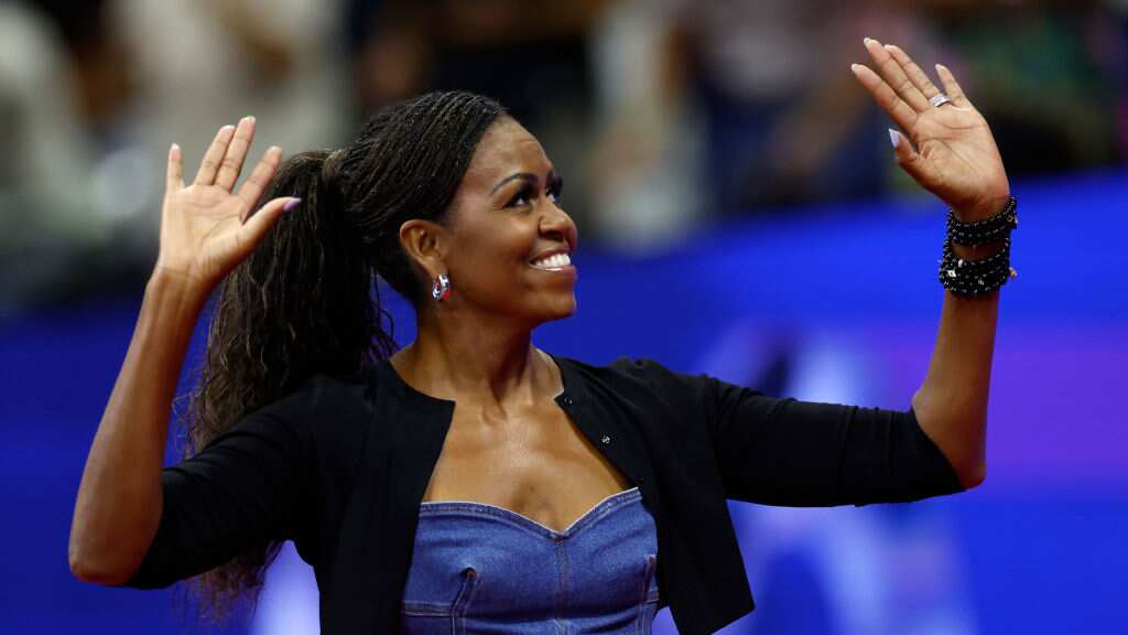 Michelle Obama durante el último US Open.
