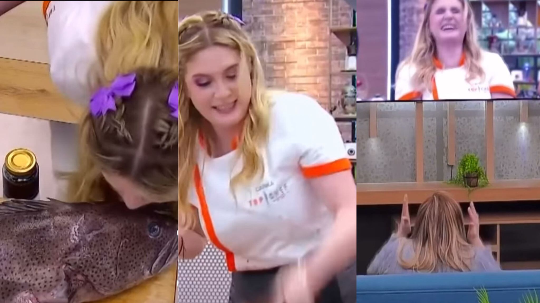 La batalla de Danka Castro con un mero en "Top Chef VIP 3".