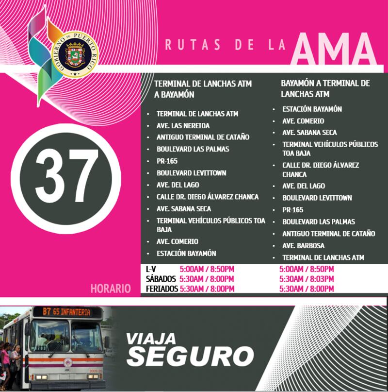 Fiestas patronales de Cataño provocarán cambios en rutas de la AMA