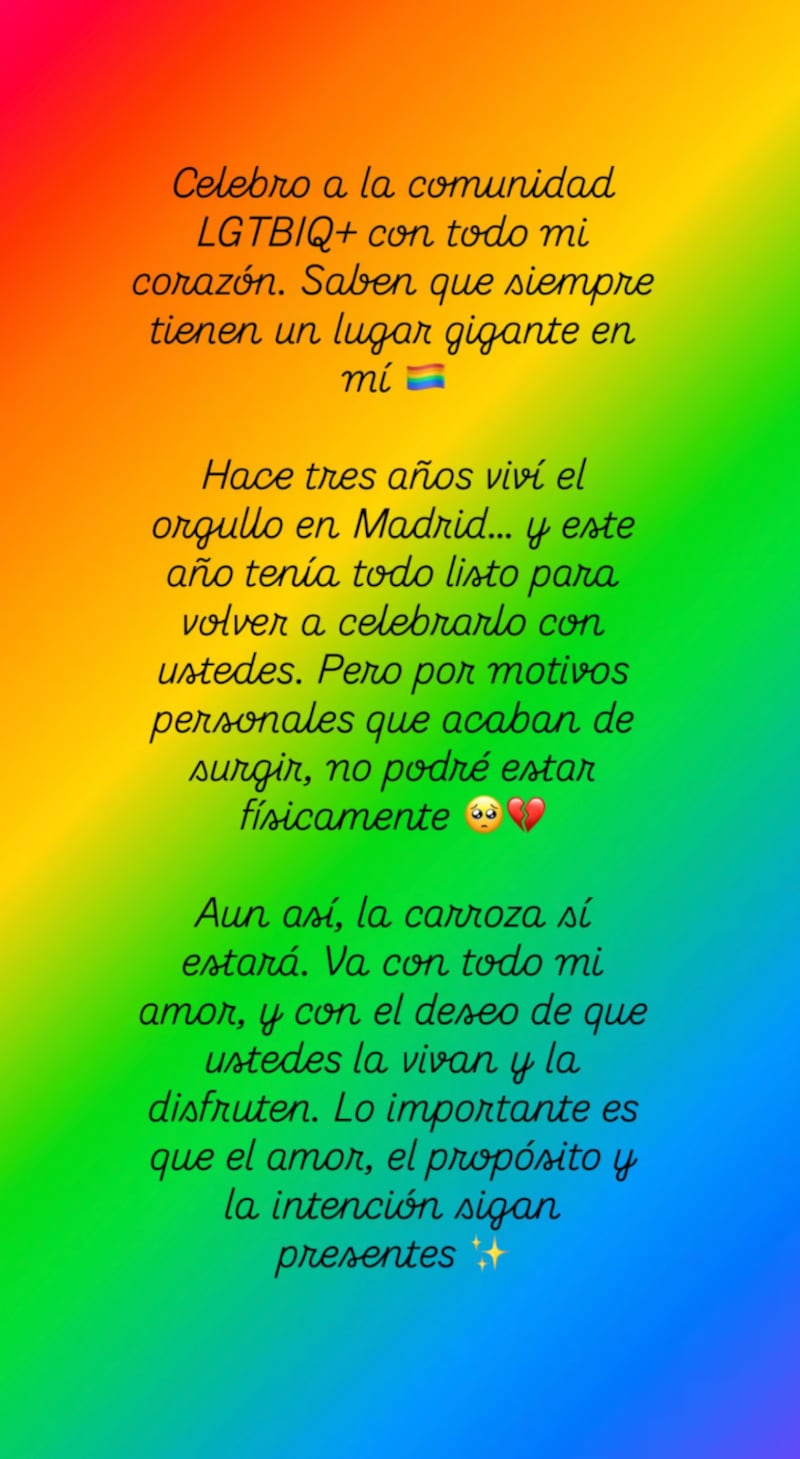Karol G cancela presentación en la fiesta del LGBTIQ+ de Madrid