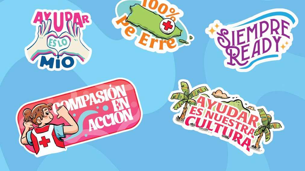 La Cruz Roja Americana Capítulo de Puerto Rico lanzó a la venta cinco “stickers” inspirados en la cultura puertorriqueña.