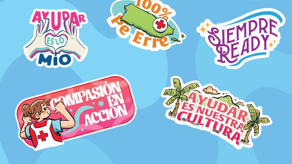 La Cruz Roja Americana Capítulo de Puerto Rico lanzó a la venta cinco “stickers” inspirados en la cultura puertorriqueña.