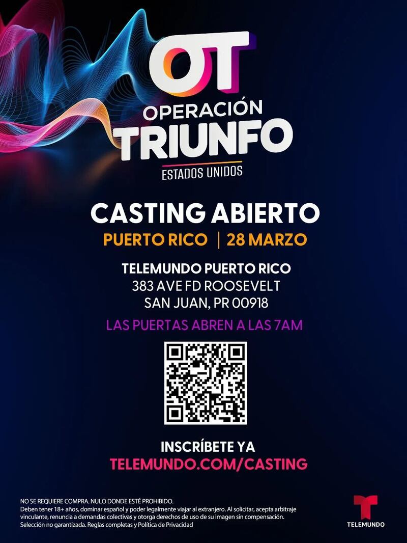 Operación Triunfo abre audiciones en Puerto Rico