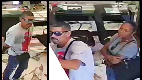 Buscan a esta pareja sospechosa de robar lentes de marca en tienda de Humacao.