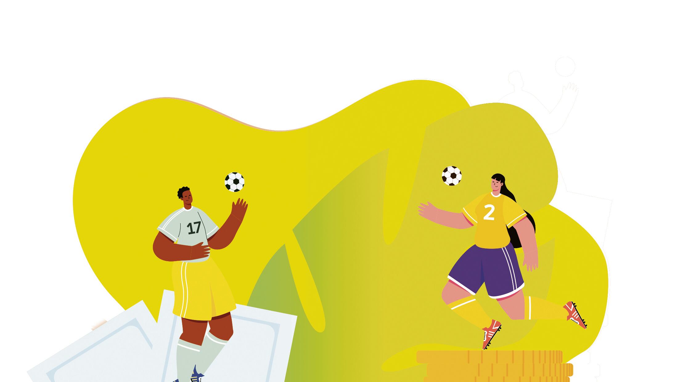 Dibujo sobre Inequidad y diferencias en el fútbol femenino mundial.