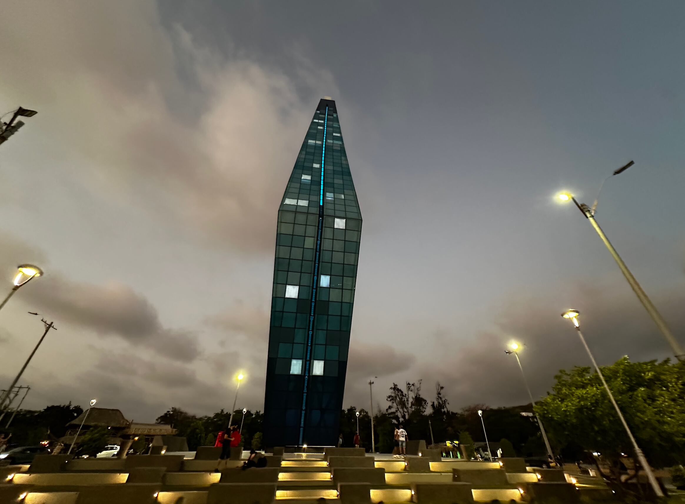Monumento Ventana de Sueños en la zona de los muelles de Barranquilla.