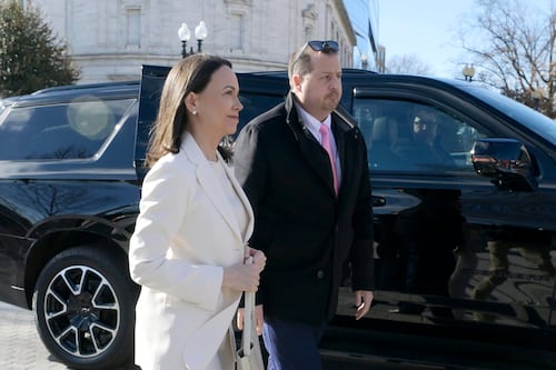 María Corina Machado llega a la Casa Blanca para reunirse con Donald Trump