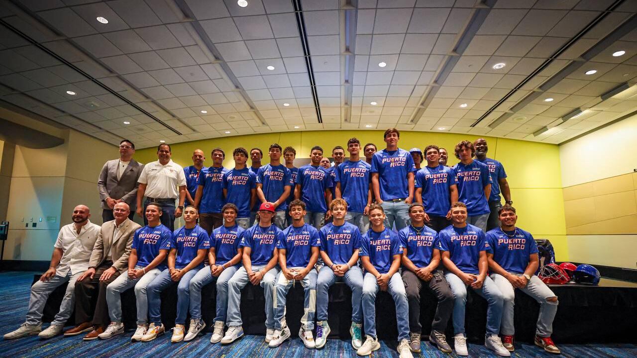 La selección de Puerto Rico que participará en la tercera edición del “DRD International Baseball Academies Tournament”