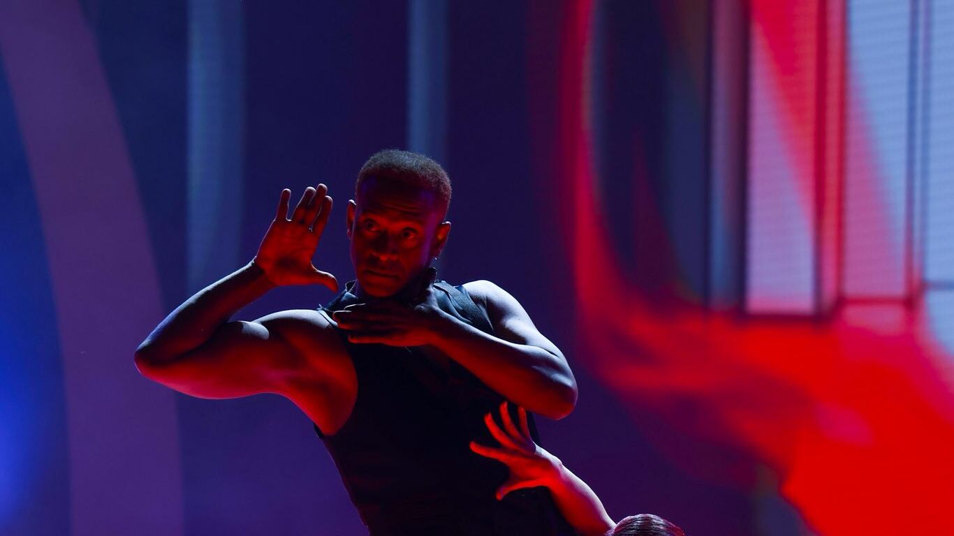 Modesto Lacén y la bailarina Simona Petric.