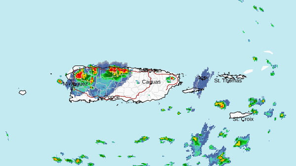 Advertencia de inundaciones para el área norte de Puerto Rico