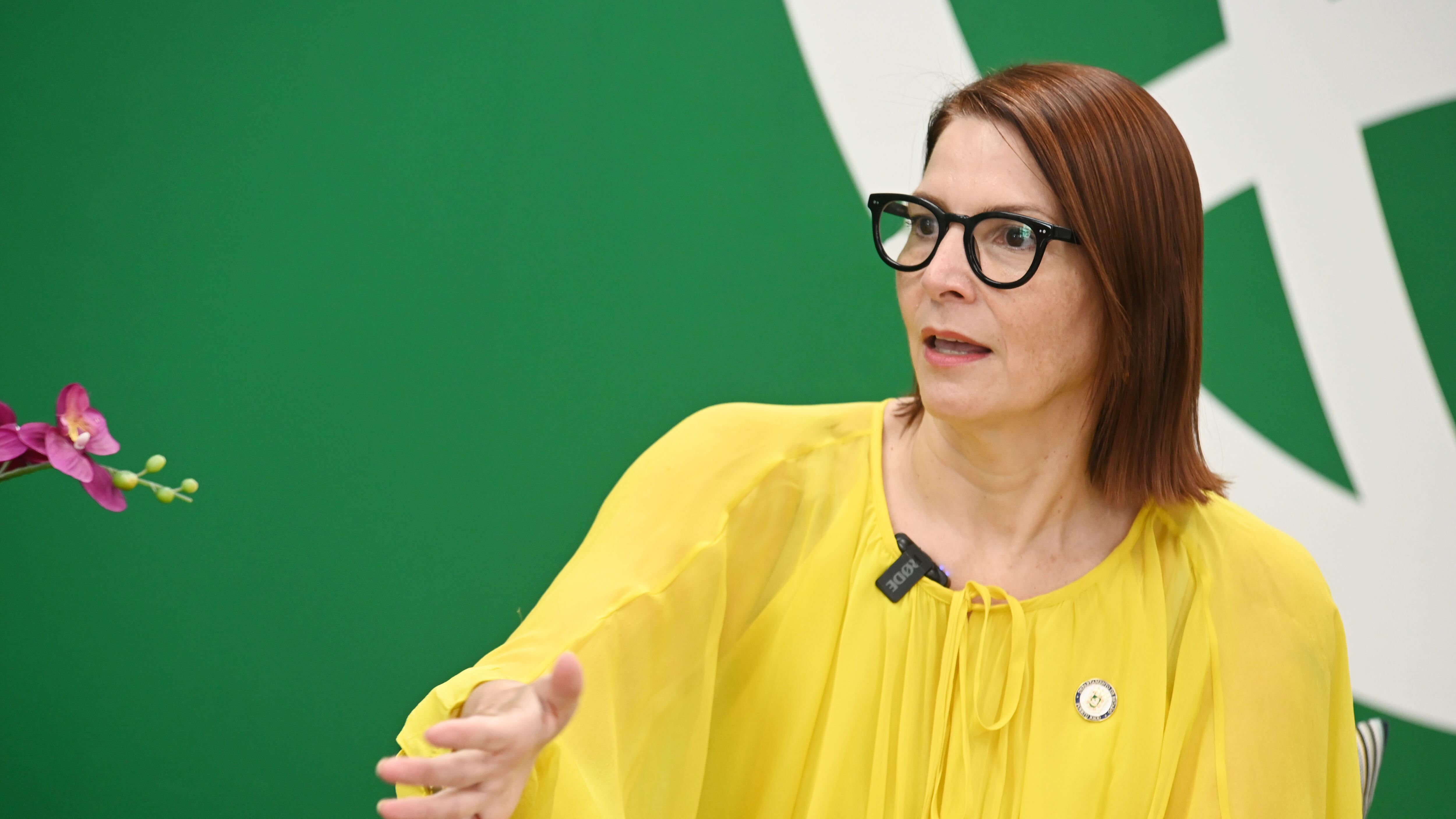 Entrevista a la designada ,Secretaria de Estado Veronica Ferraiuoli Hornedo