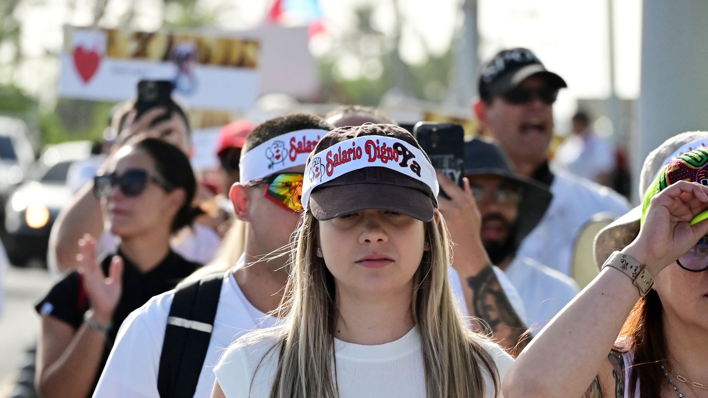 Protesta de enfermeros. Capitolio y Fortaleza