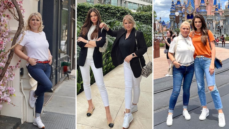 - Madre de Nadia Ferreira enseña cómo usar sneakers y jeans de forma elegante después de los 40.