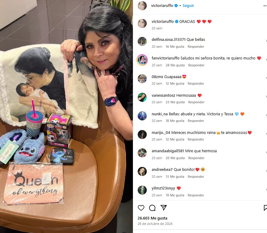 Victoria Ruffo comparte una imagen inédita de su nieta y los fans reaccionan a su belleza