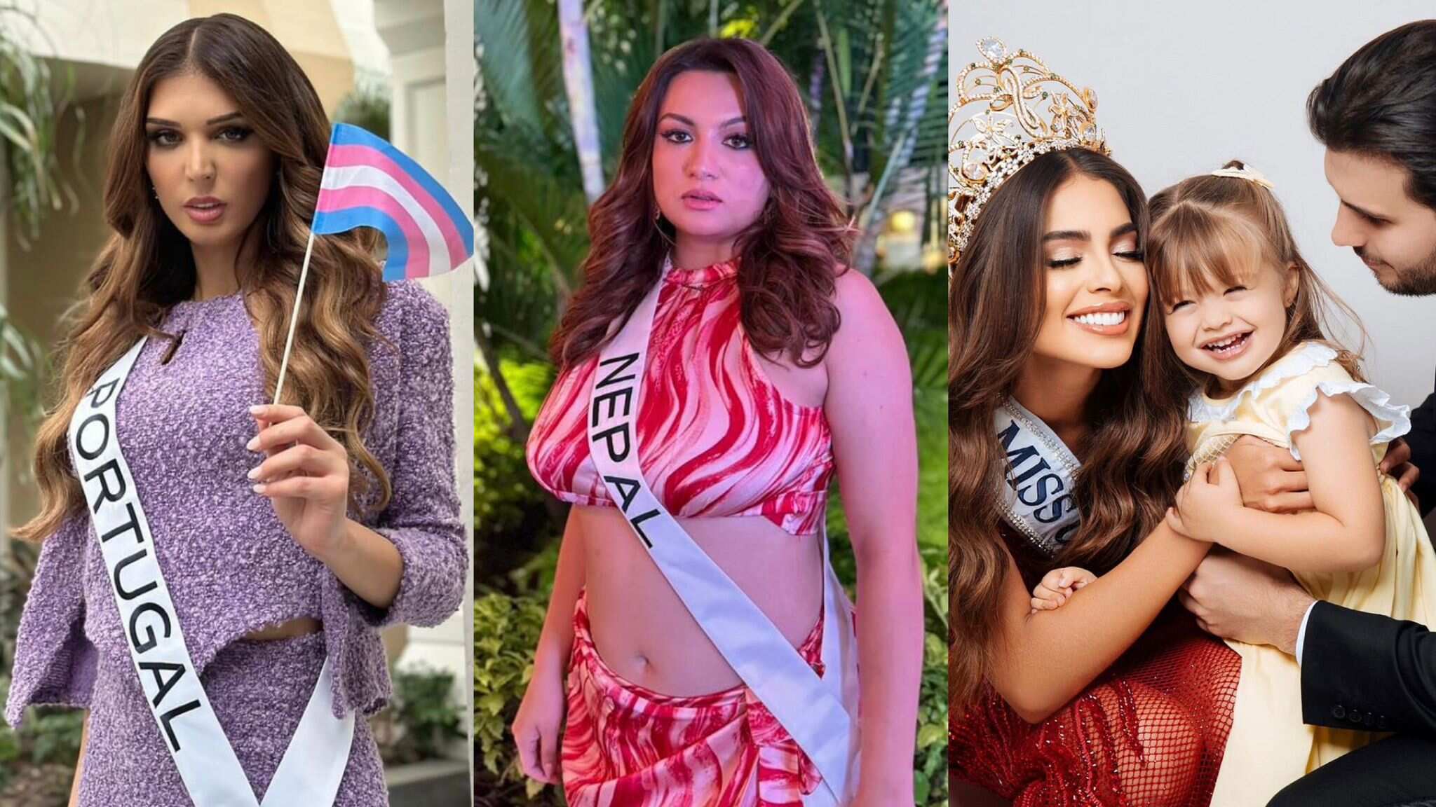 Miss Portugal, Miss Nepal y Miss Colombia.
