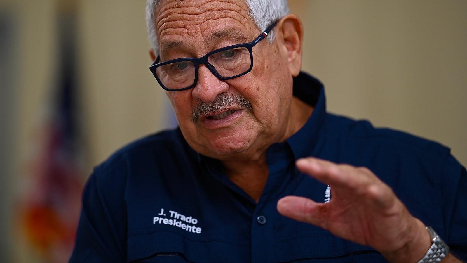 El presidente del Sindicato de Bomberos Unidos de Puerto Rico, José Tirado