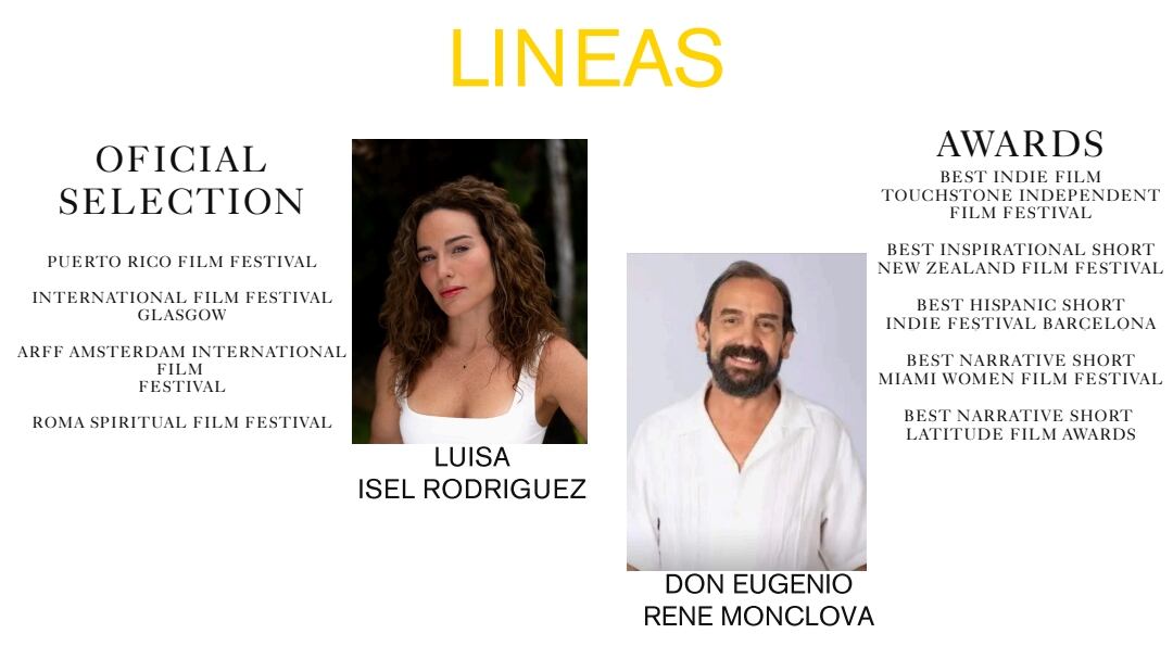 El elenco de la película “Líneas” incluye a los actores Luis Isel Rodríguez y Rene Monclova.