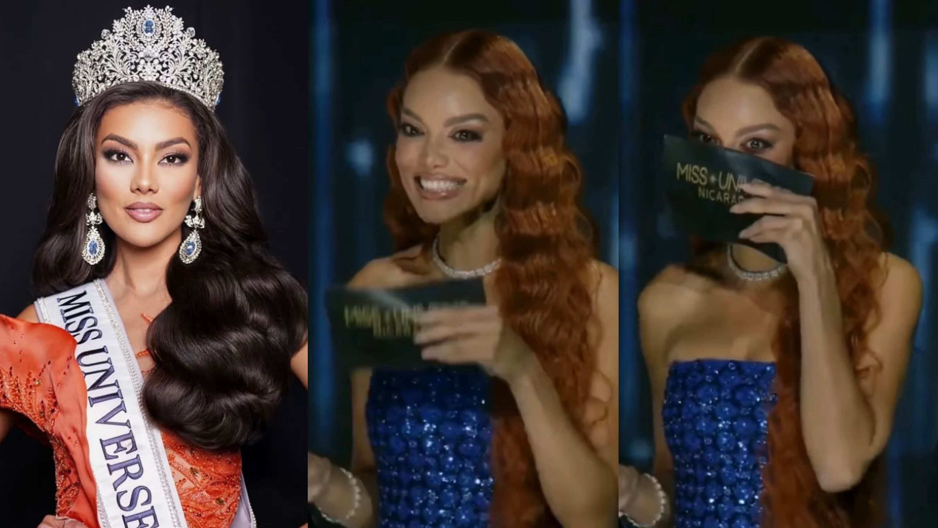 Itza Castillo, Miss Universe Nicaragua 2025, y Zuleyka Jerris Rivera Mendoza.
