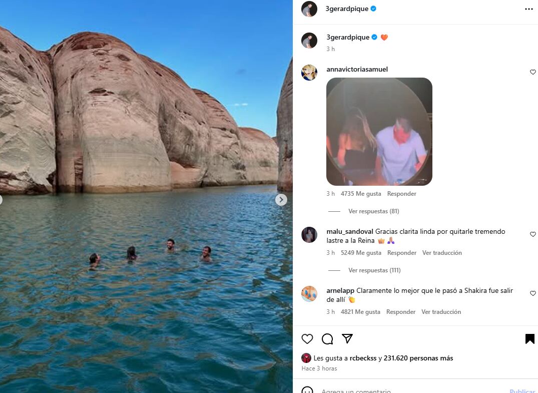 Piqué y Clara Chia se muestran románticos