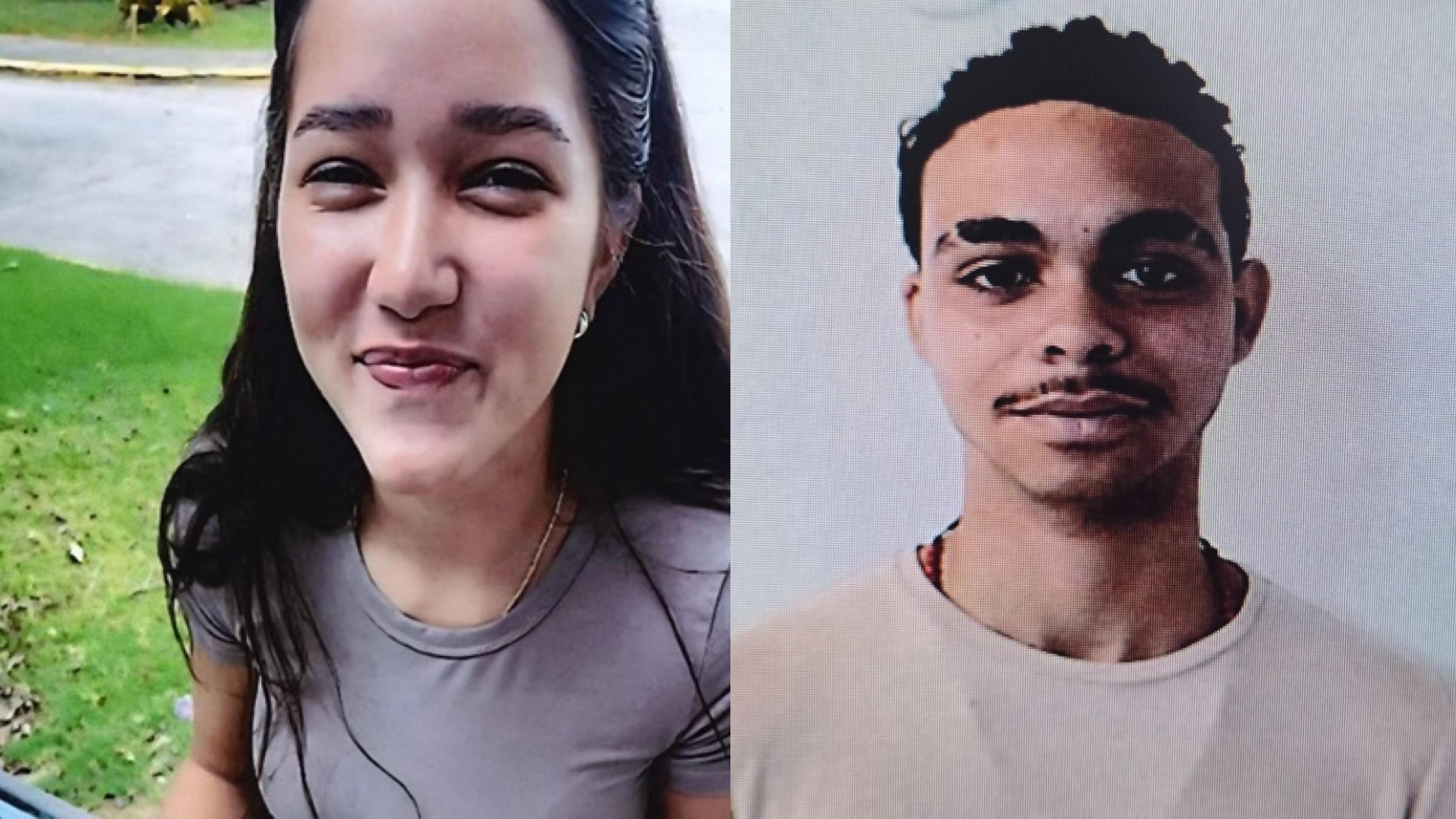 Genesis Edith Santiago Claudio y Yomar Enrique Santiago Ayala, los dos menores de edad reportados como desaparecidos por la Policía de Puerto Rico, en casos separados.