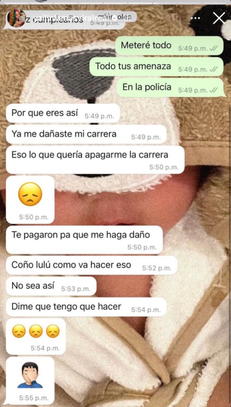 Alegados mensajes entre Yailín y Anuel