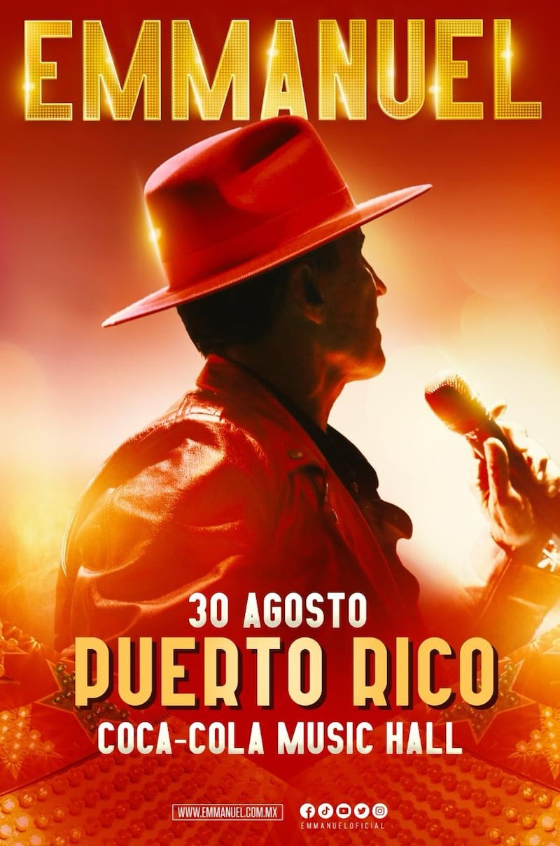 Cantante Emmanuel vuelve a Puerto Rico en concierto.