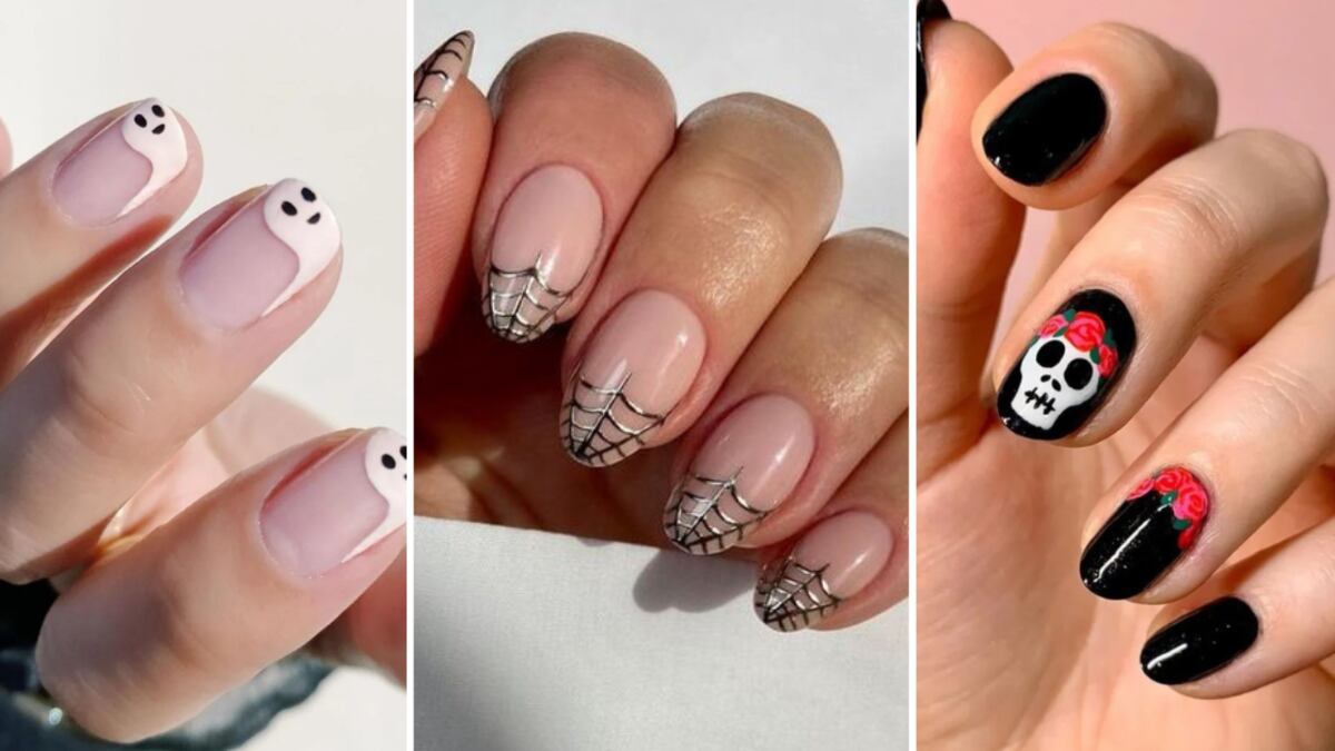 Uñas de Halloween cortas y bonitas