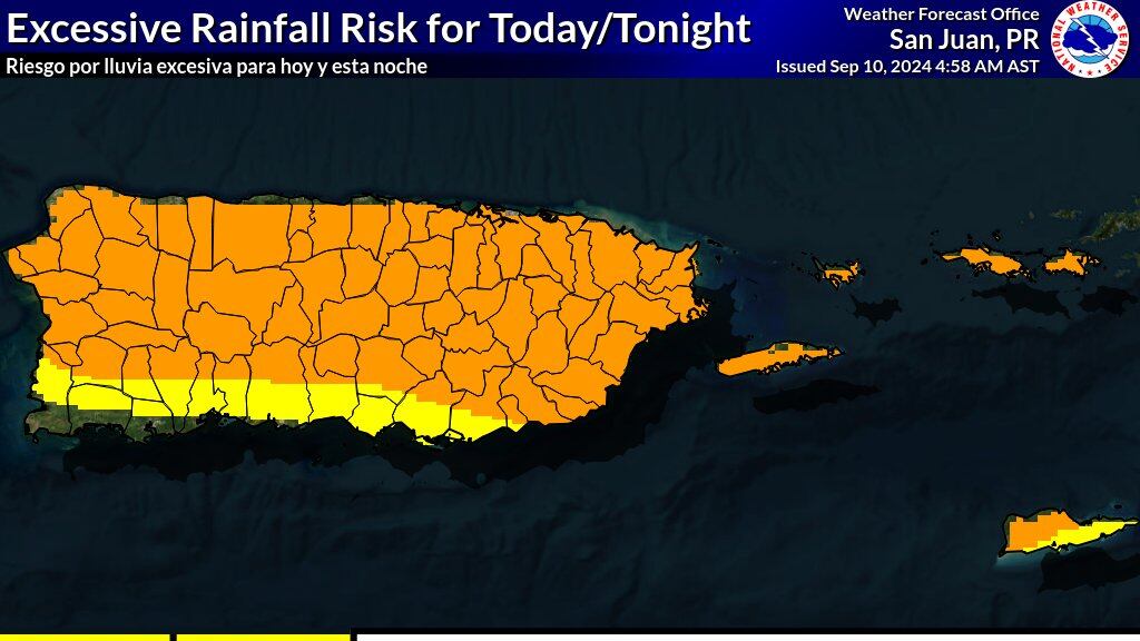 Riesgo lluvia excesiva.