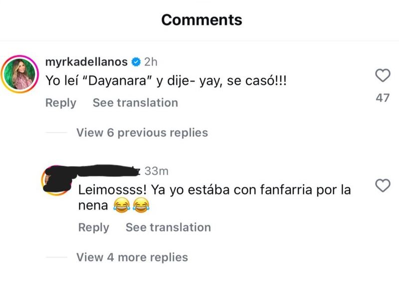 Myrka Dellanos se confunde con publicación de Dayanara Torres