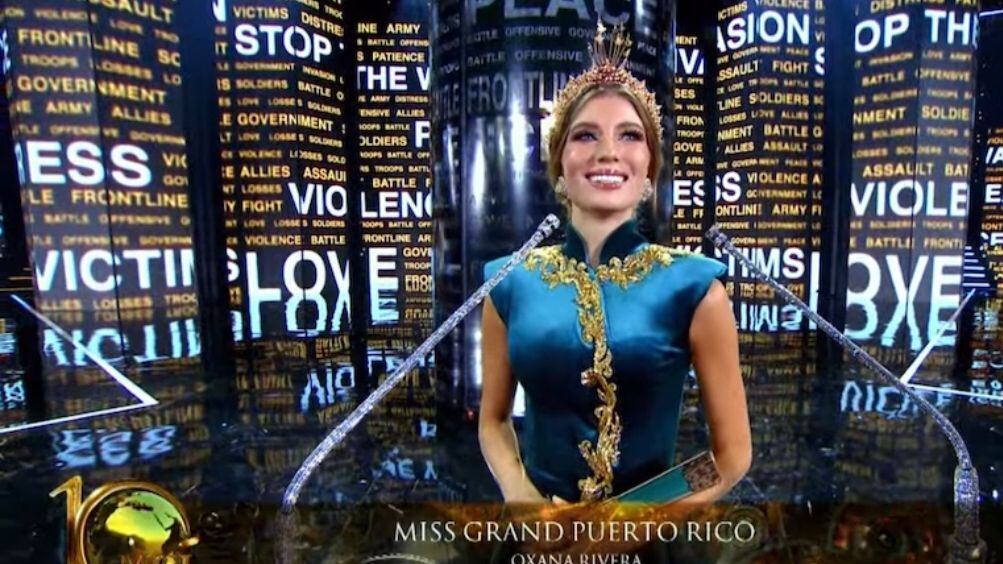 Oxana Rivera durante su discurso.