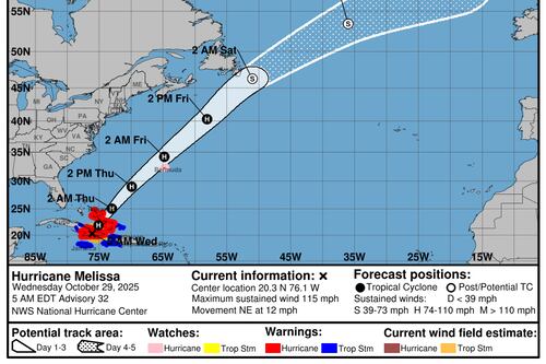 Huracán Melissa golpea a Jamaica y llega a Cuba con intensidad de categoría 3