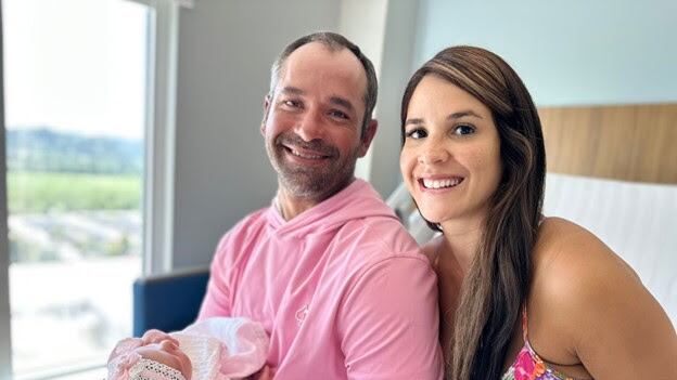 Rafa Campos, su esposa e hija