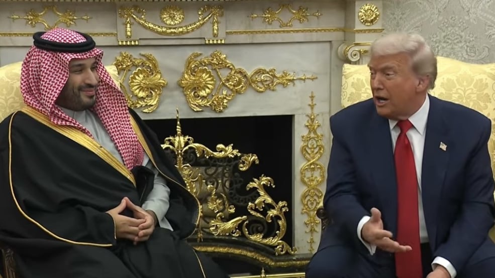 El presidente de Estados Unidos, Donald Trump, recibe en la Casa Blanca al príncipe heredero de Arabia Saudí, Mohamed bin Salmán