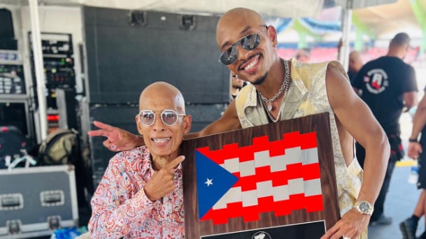 Aniel Rosario y su padre, Papo Rosario